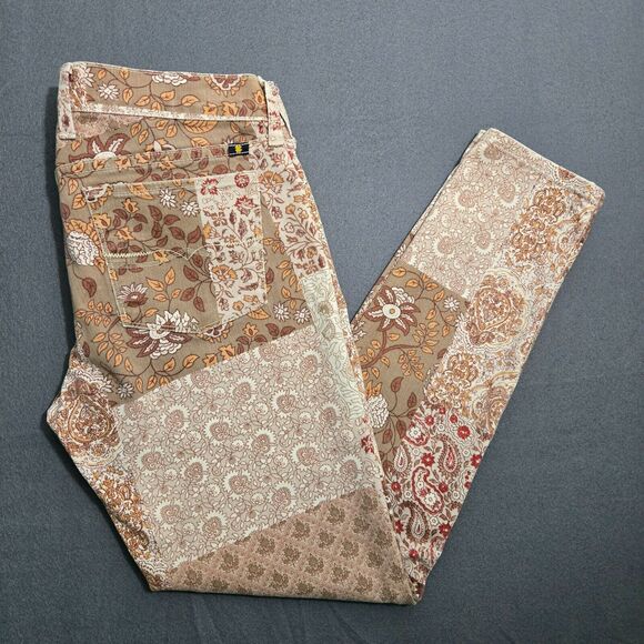 Lucky Brand Charlie Skinny Women 6/28 Harvest Patchwork Stretch Denim Jeans - Picture 2 of 16